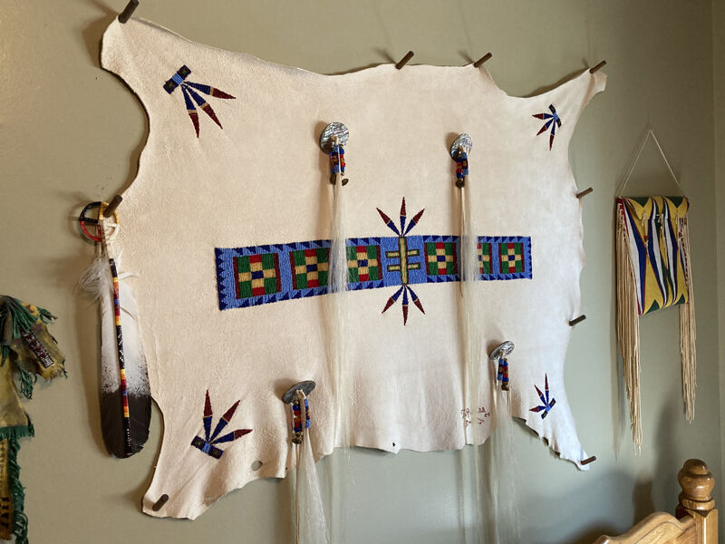 Beaded hide